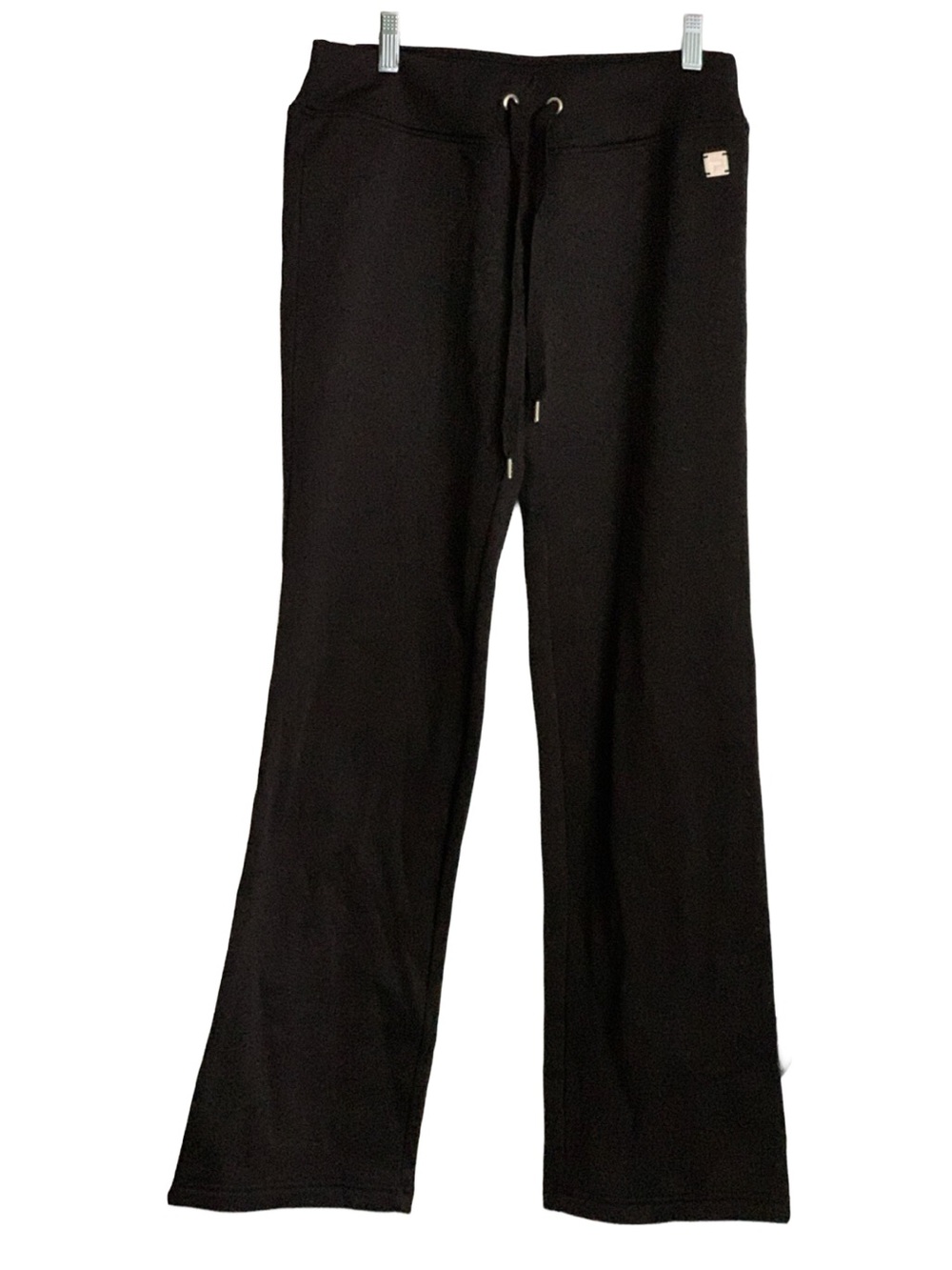 FILA Women’s Black Elastic Waist Drawstring Warm Fleece Lined Sweatpants